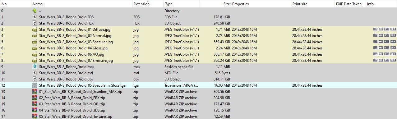 Star Wars BB-8 Robot Droid Low-poly 3D model_17
