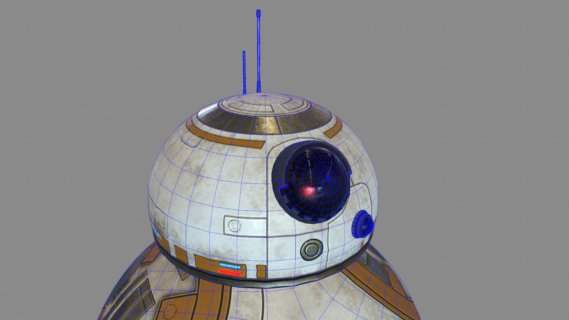Star Wars BB-8 Robot Droid Low-poly 3D model_13