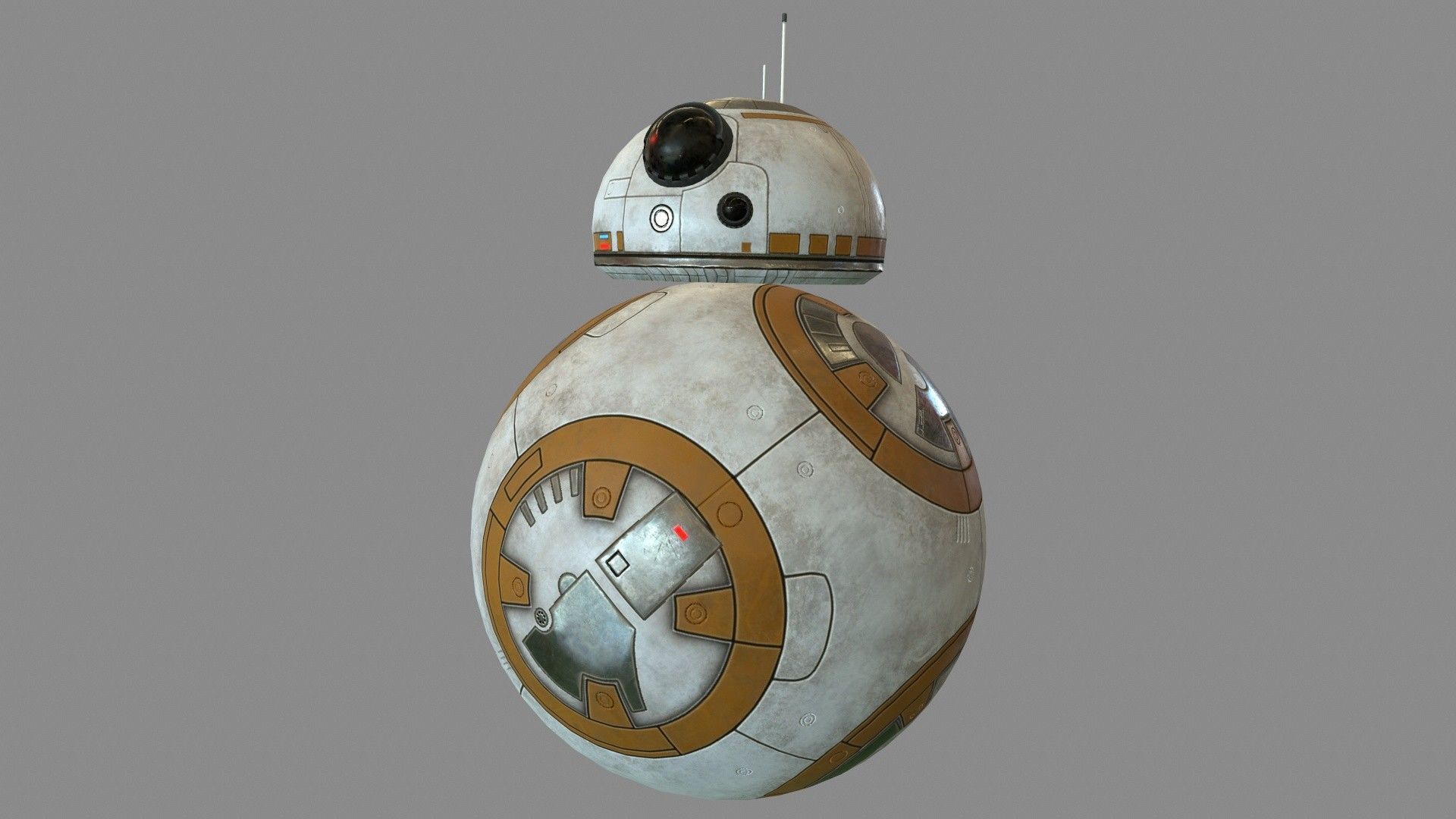 Star Wars BB-8 Robot Droid Low-poly 3D model_7