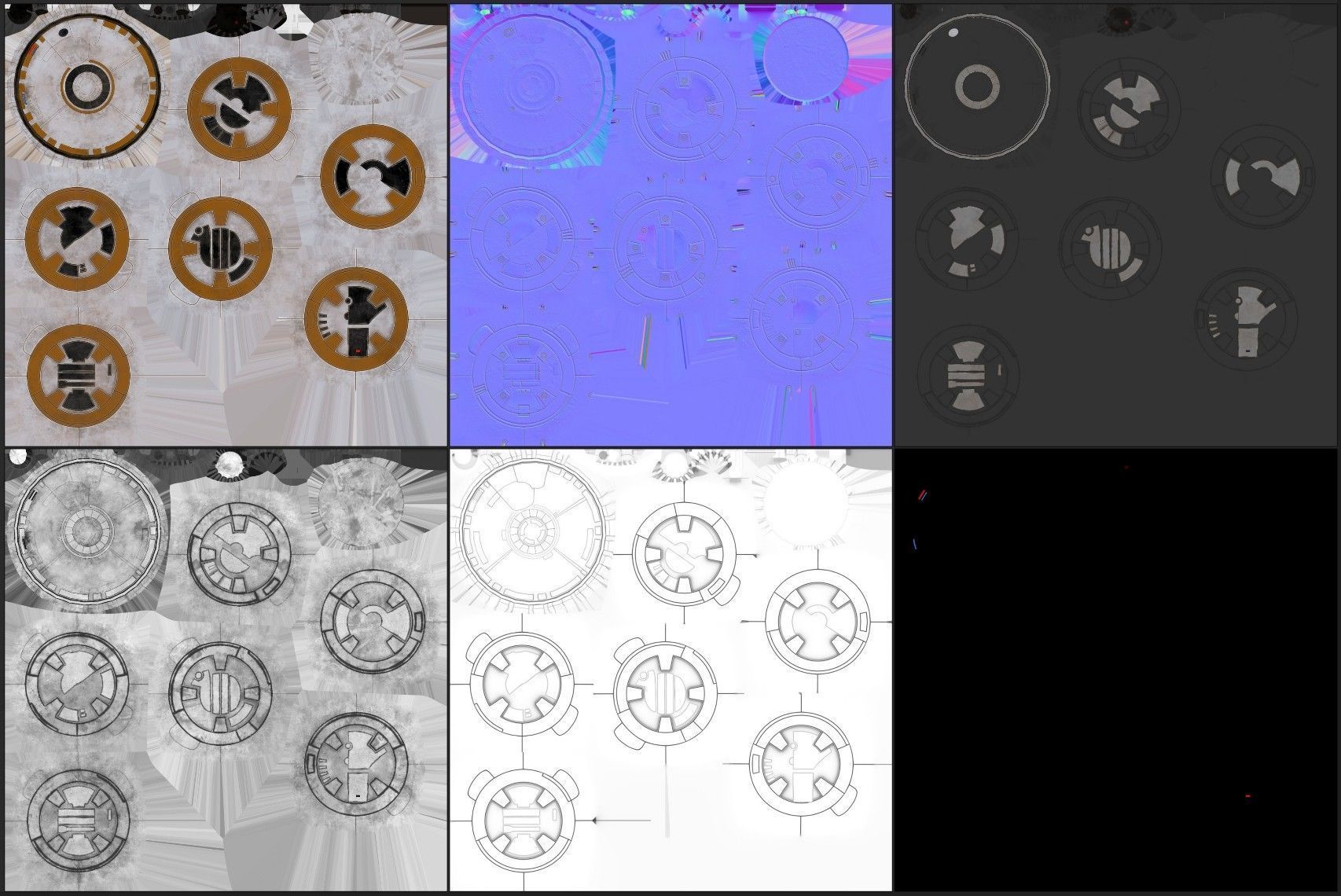 Star Wars BB-8 Robot Droid Low-poly 3D model_19