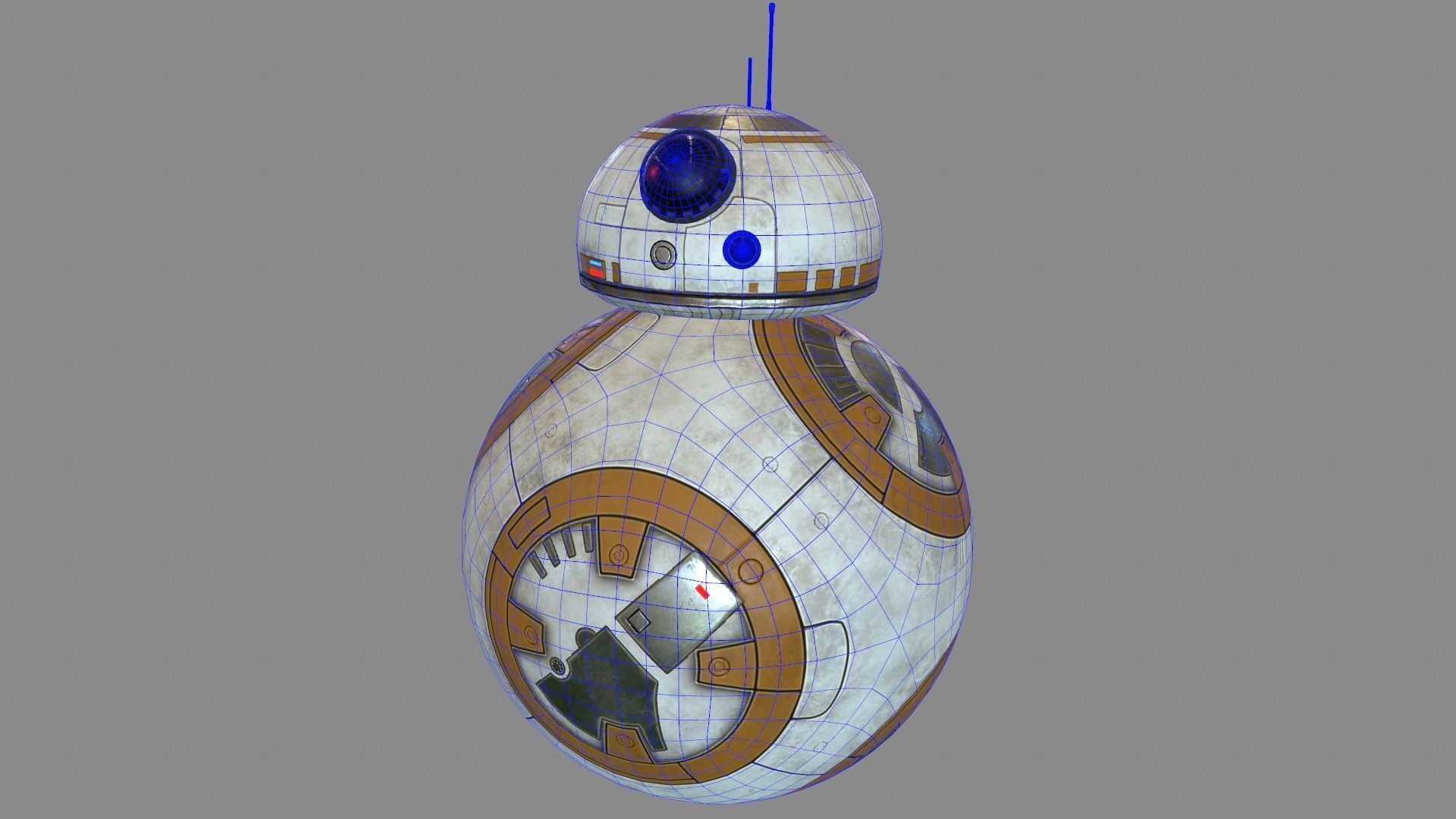 Star Wars BB-8 Robot Droid Low-poly 3D model_10