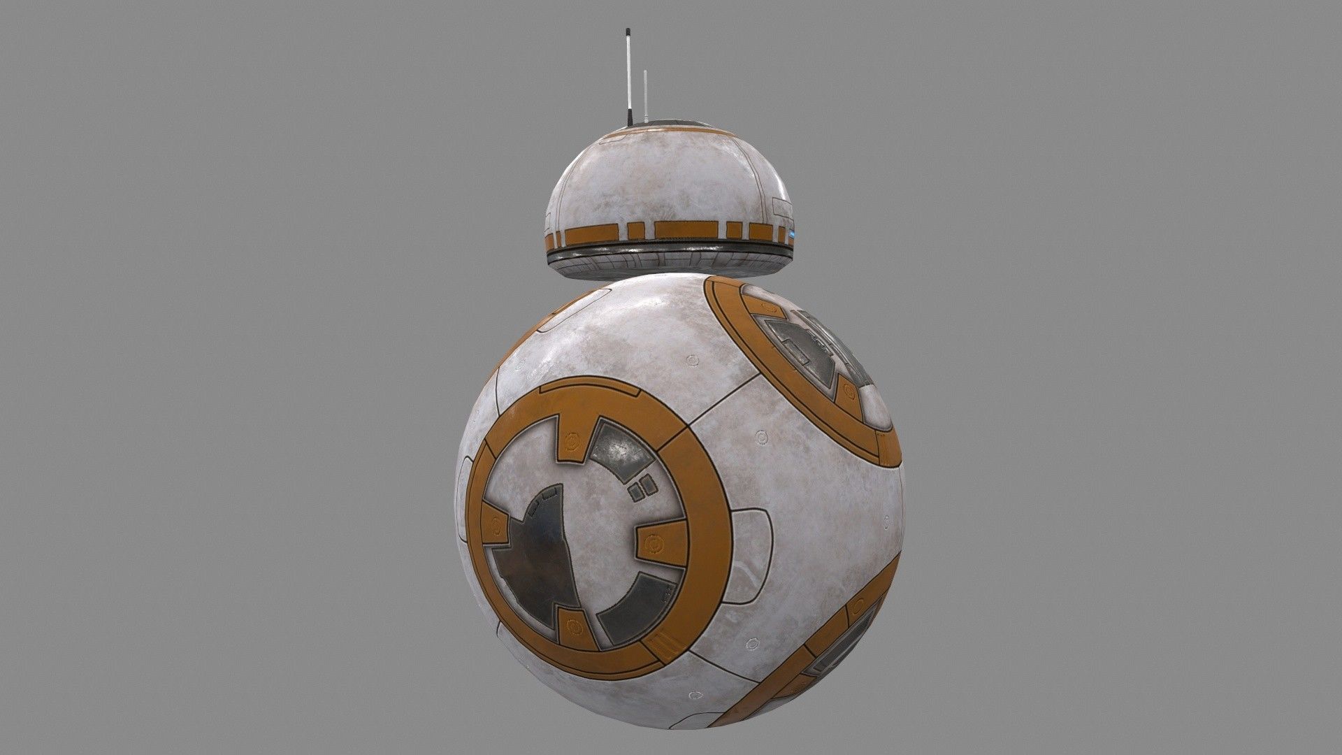 Star Wars BB-8 Robot Droid Low-poly 3D model_4