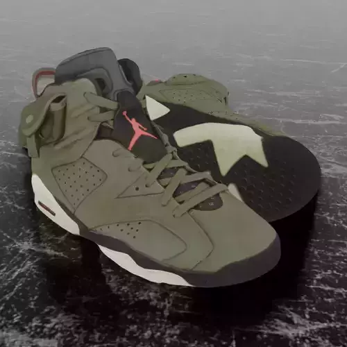 NIKE AIR JORDAN 6 GREEN 3D SHOES