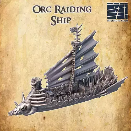Orc Raiding Ship Tabletop Terrain 28 MM