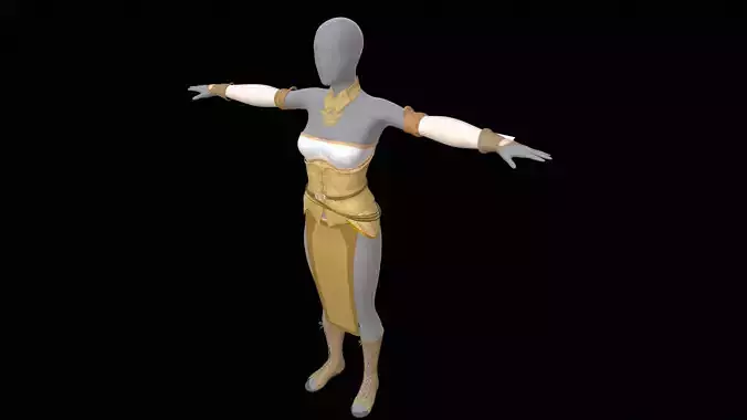 Outfit for woman Low-poly 3D model