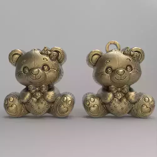 love teddy with ribbon bow decor 