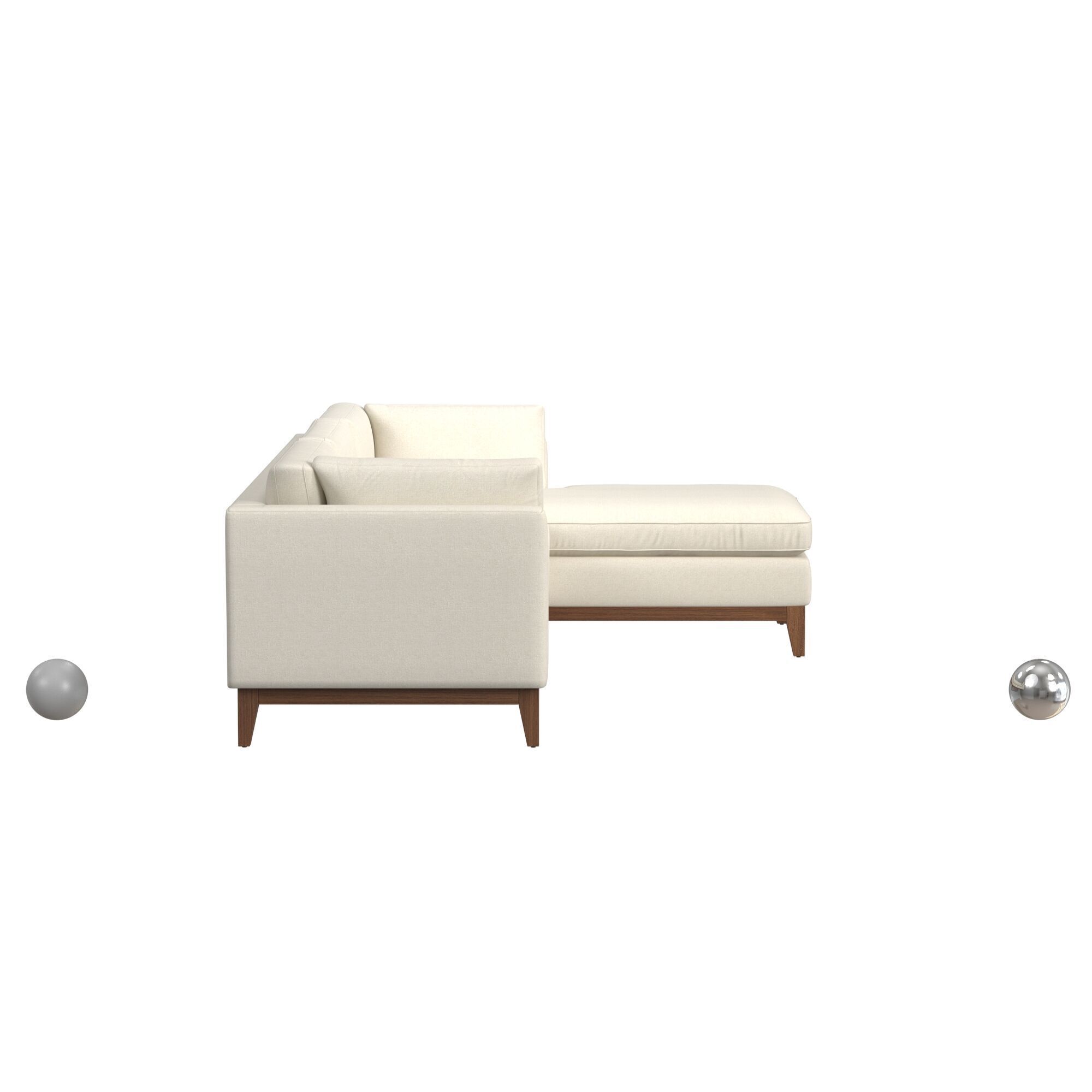 Angle Arm Sectional Sofa 3D model_2
