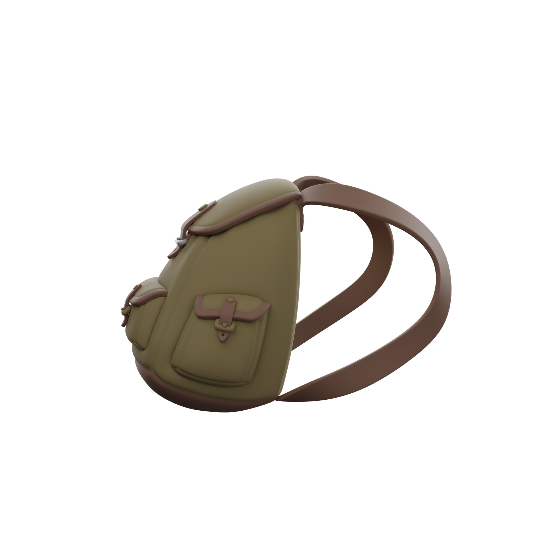 backpack Low-poly 3D model_3