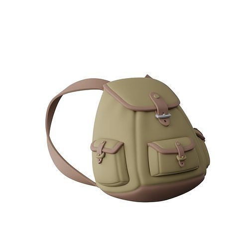 backpack Low-poly 3D model
