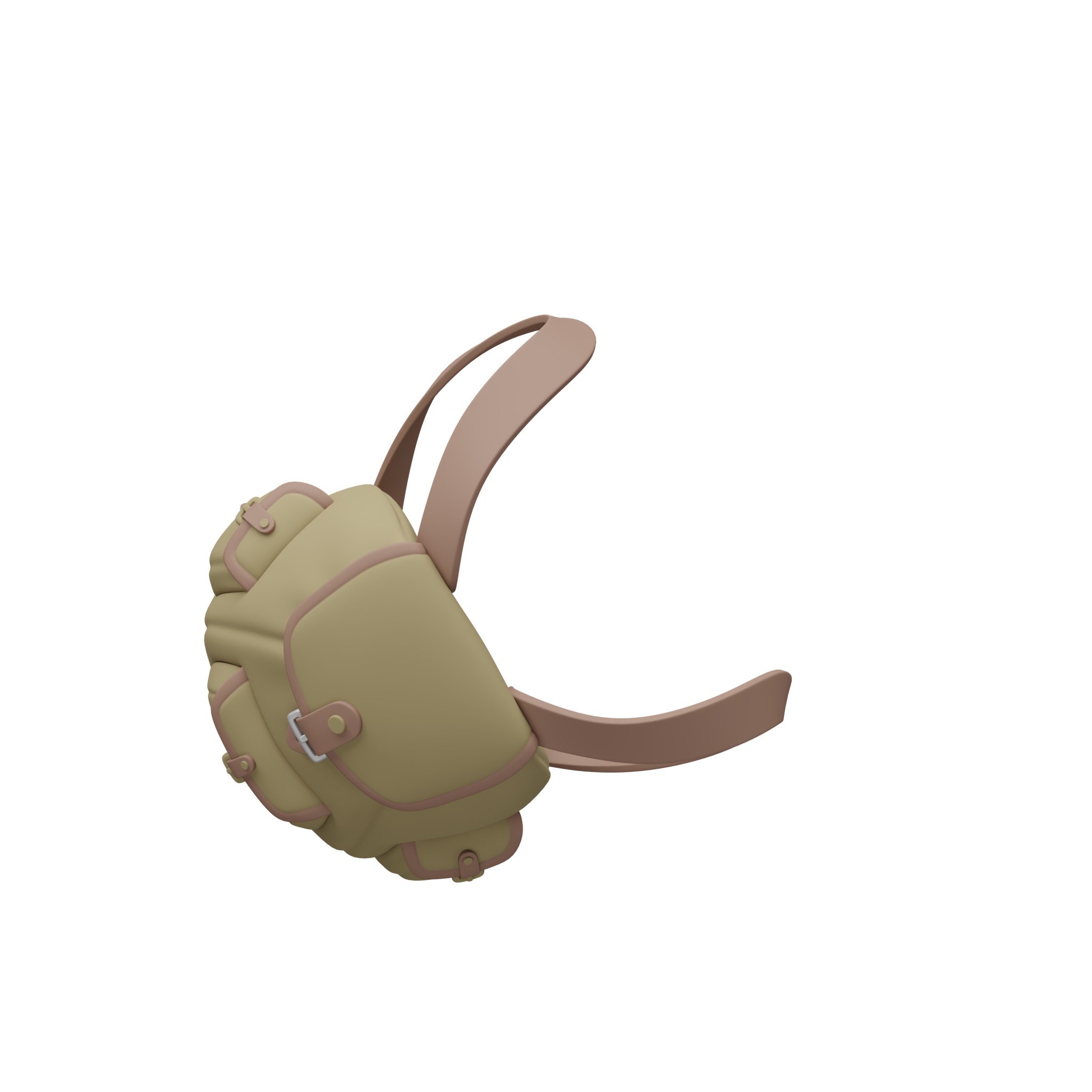 backpack Low-poly 3D model_7