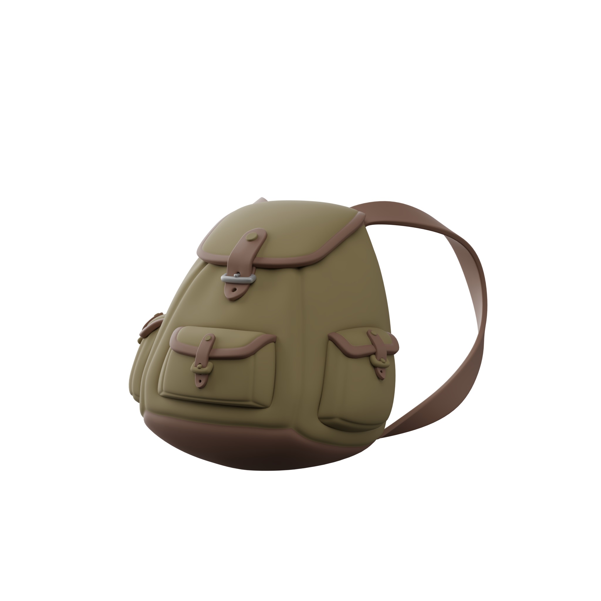 backpack Low-poly 3D model_1
