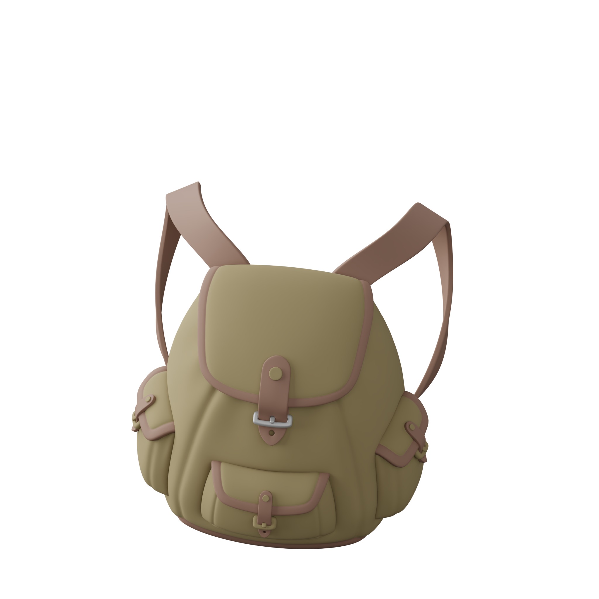 backpack Low-poly 3D model_4