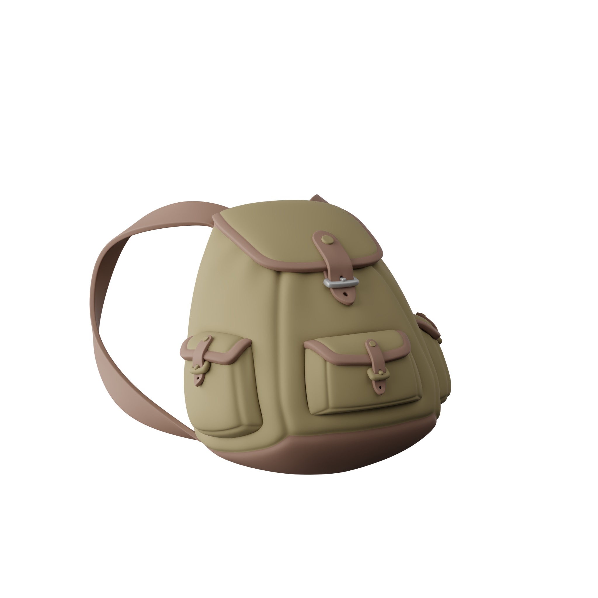 backpack Low-poly 3D model_5