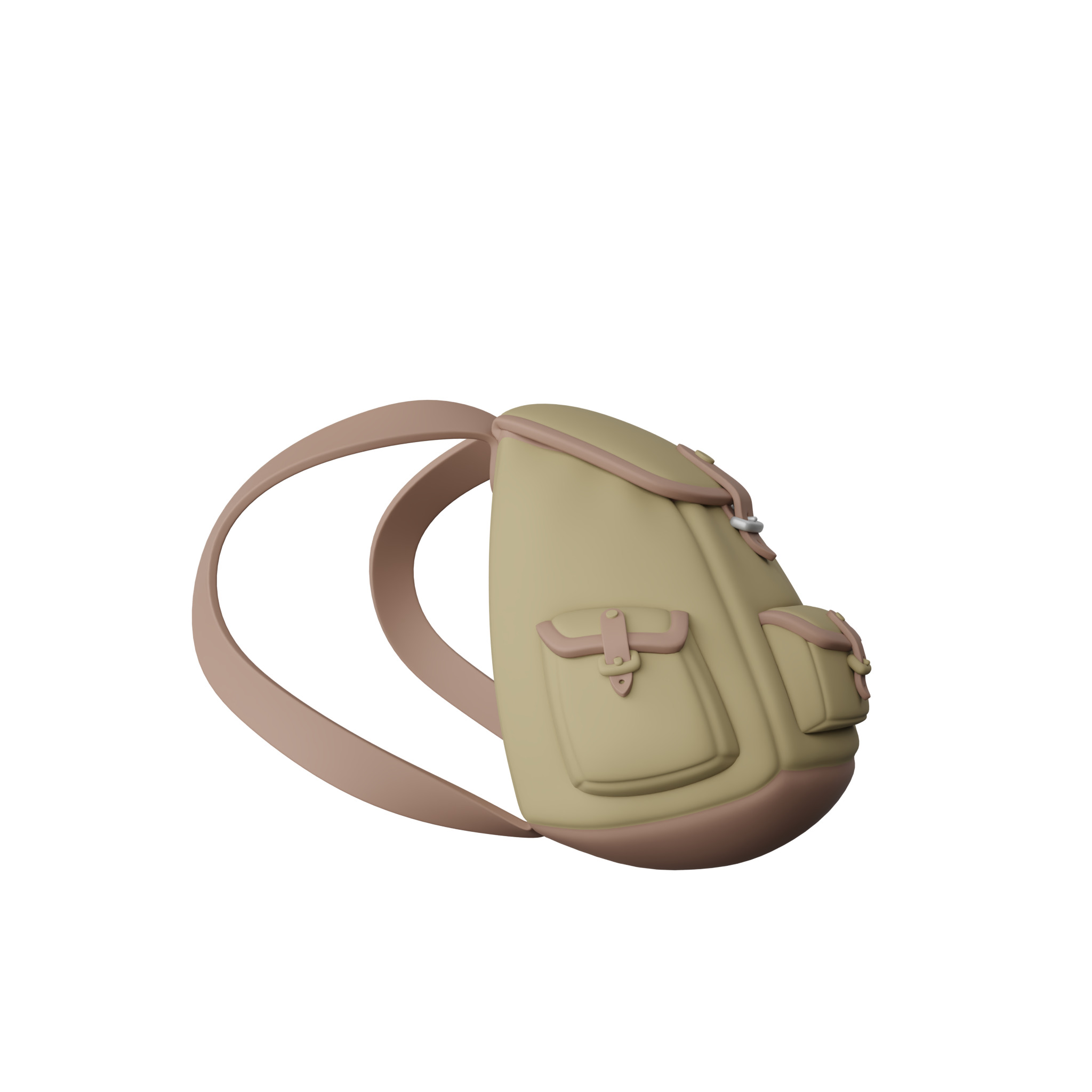 backpack Low-poly 3D model_6