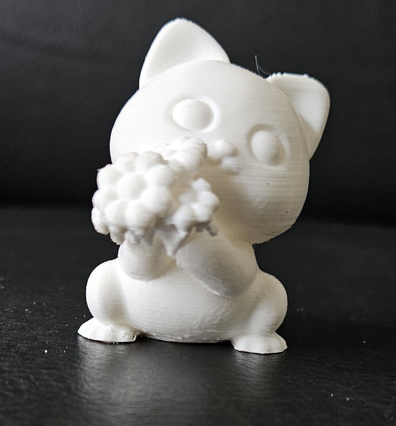 Cat with Flowers 3D print model_5