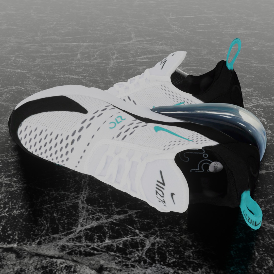 NIKE AIR MAX 270 3D SHOES Low-poly 3D model_7
