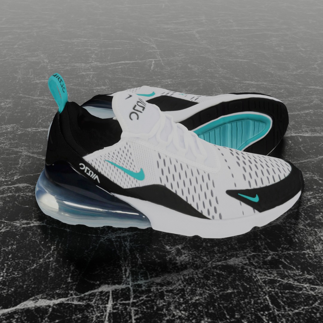 NIKE AIR MAX 270 3D SHOES Low-poly 3D model_4