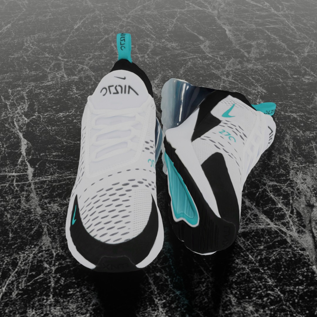 NIKE AIR MAX 270 3D SHOES Low-poly 3D model_3