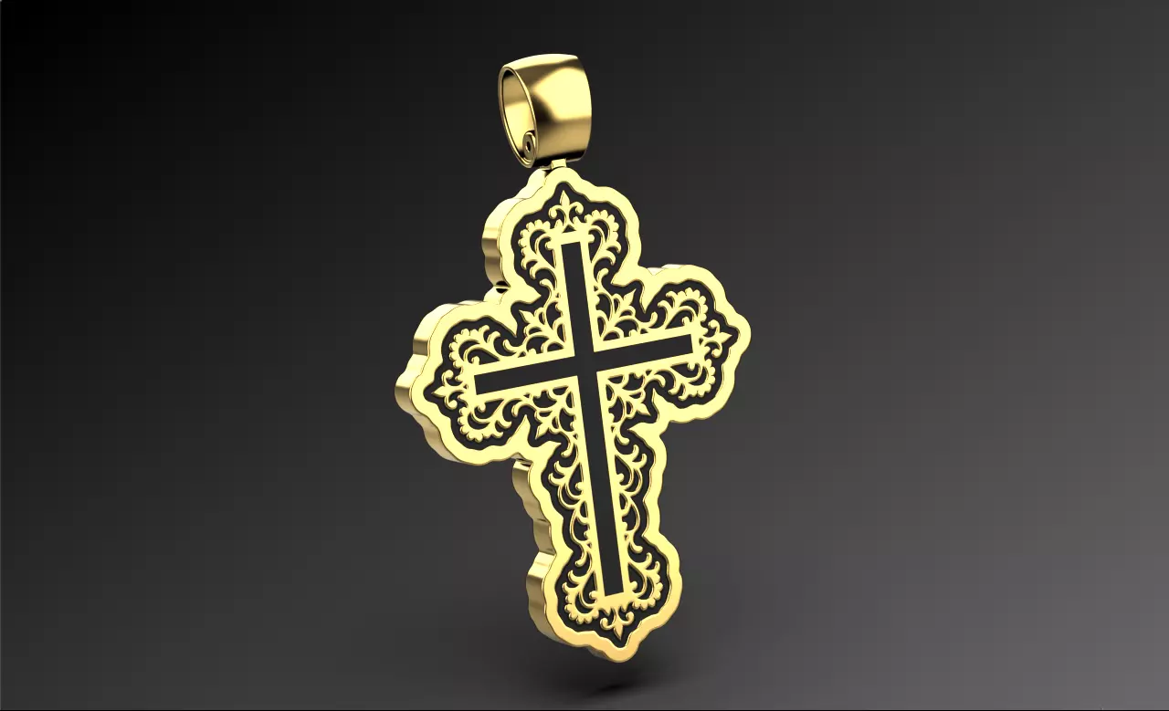 Cross pendant 180124 orthodox 3D print model