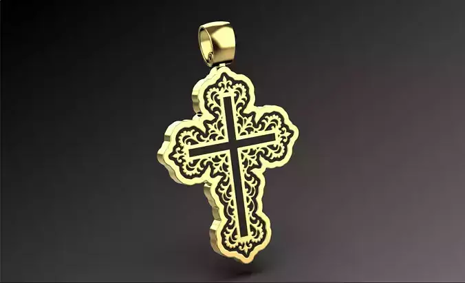 Cross pendant 180124 orthodox