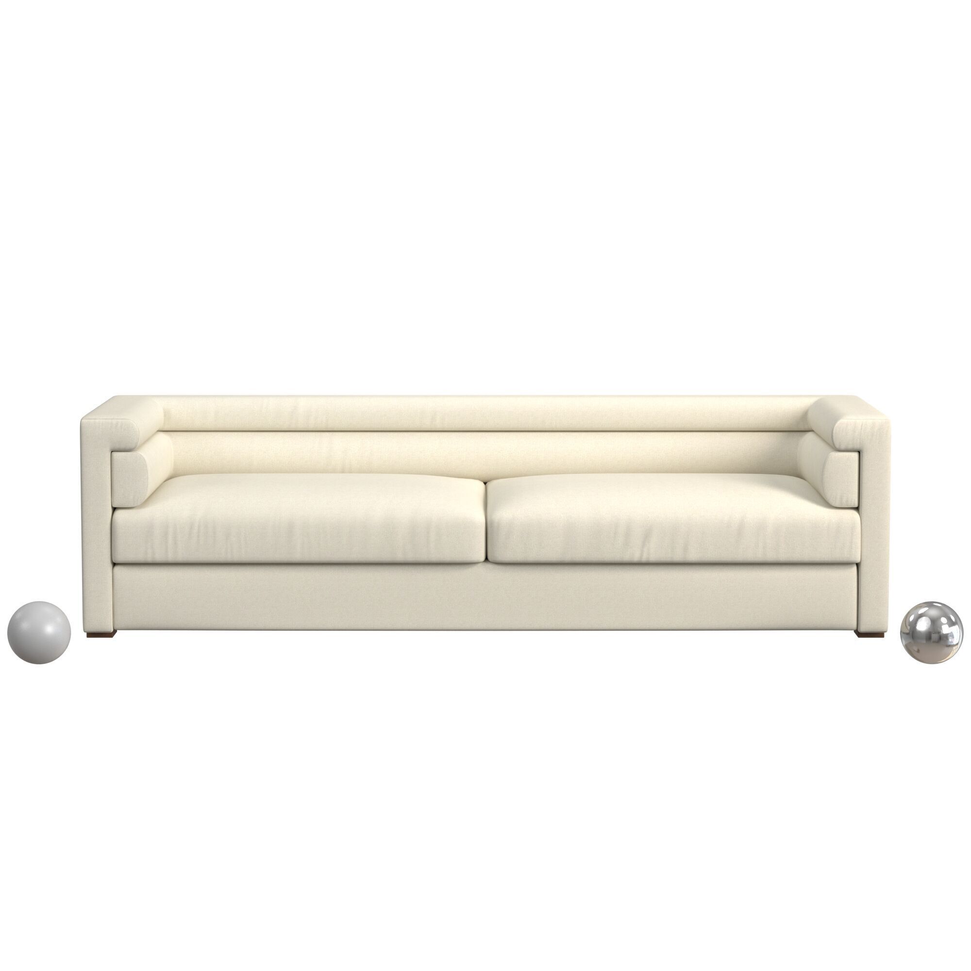 POLY and BARK Flora Sofa Mist White 3D model_1