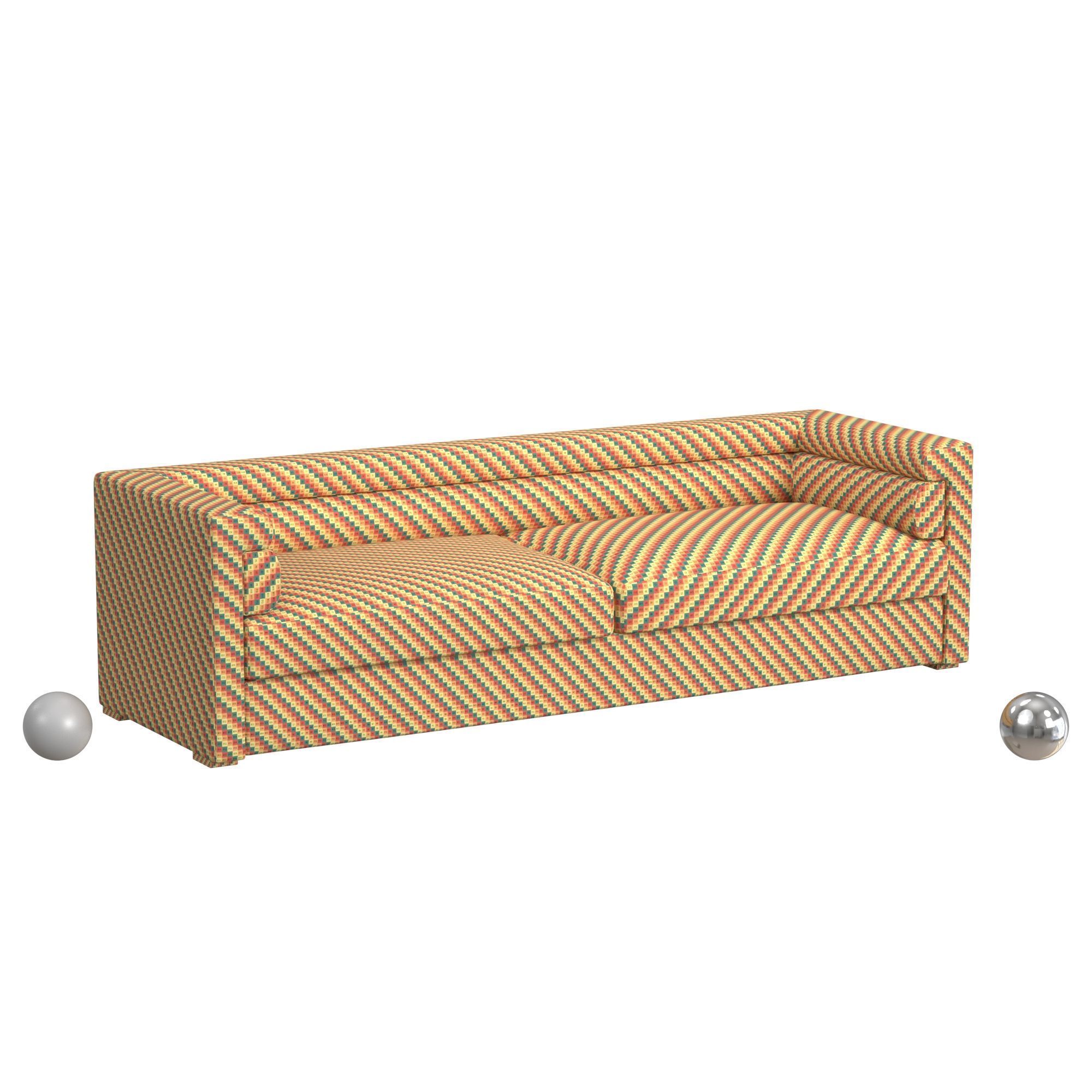 POLY and BARK Flora Sofa Mist White 3D model_4