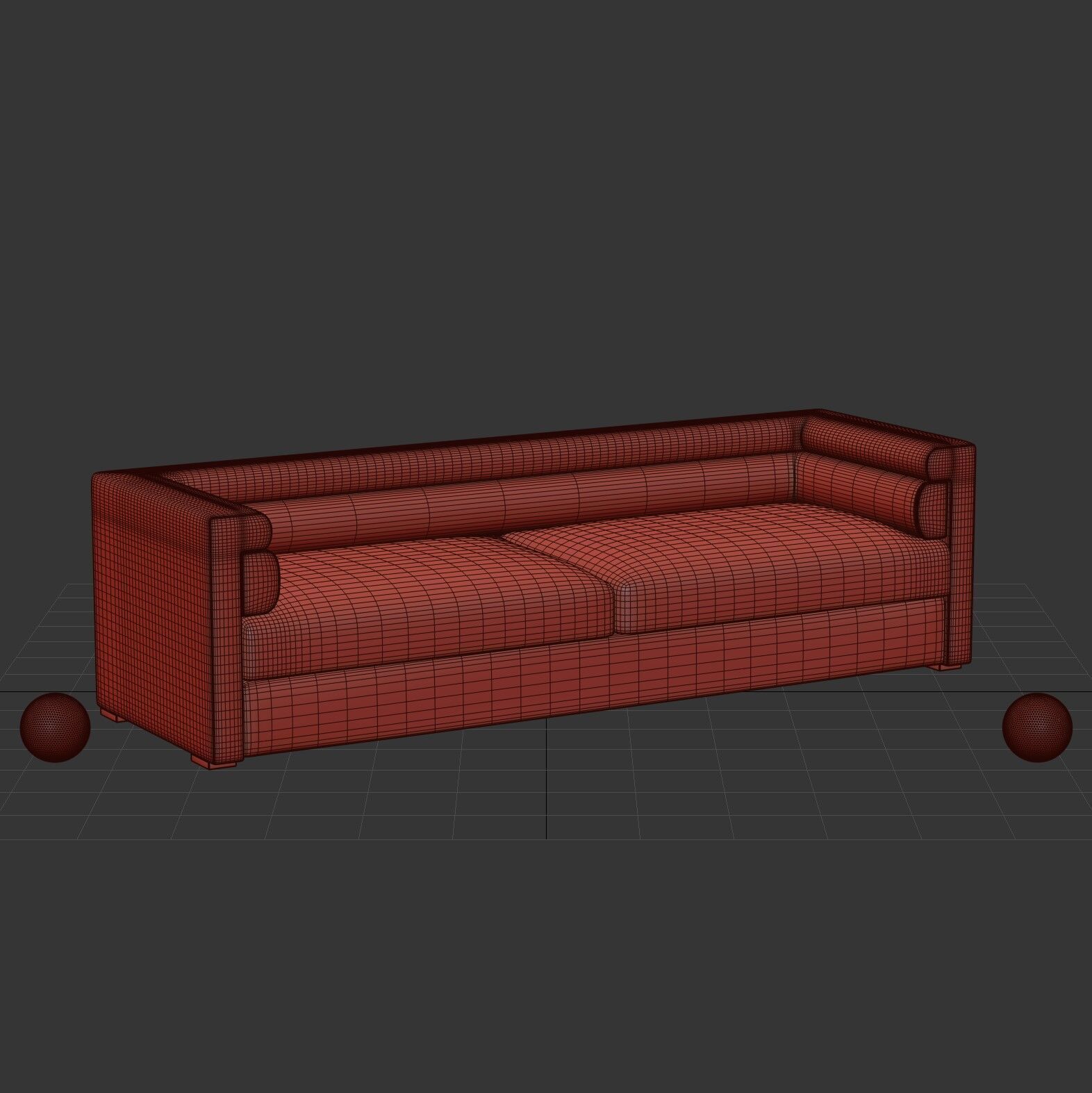 POLY and BARK Flora Sofa Mist White 3D model_6