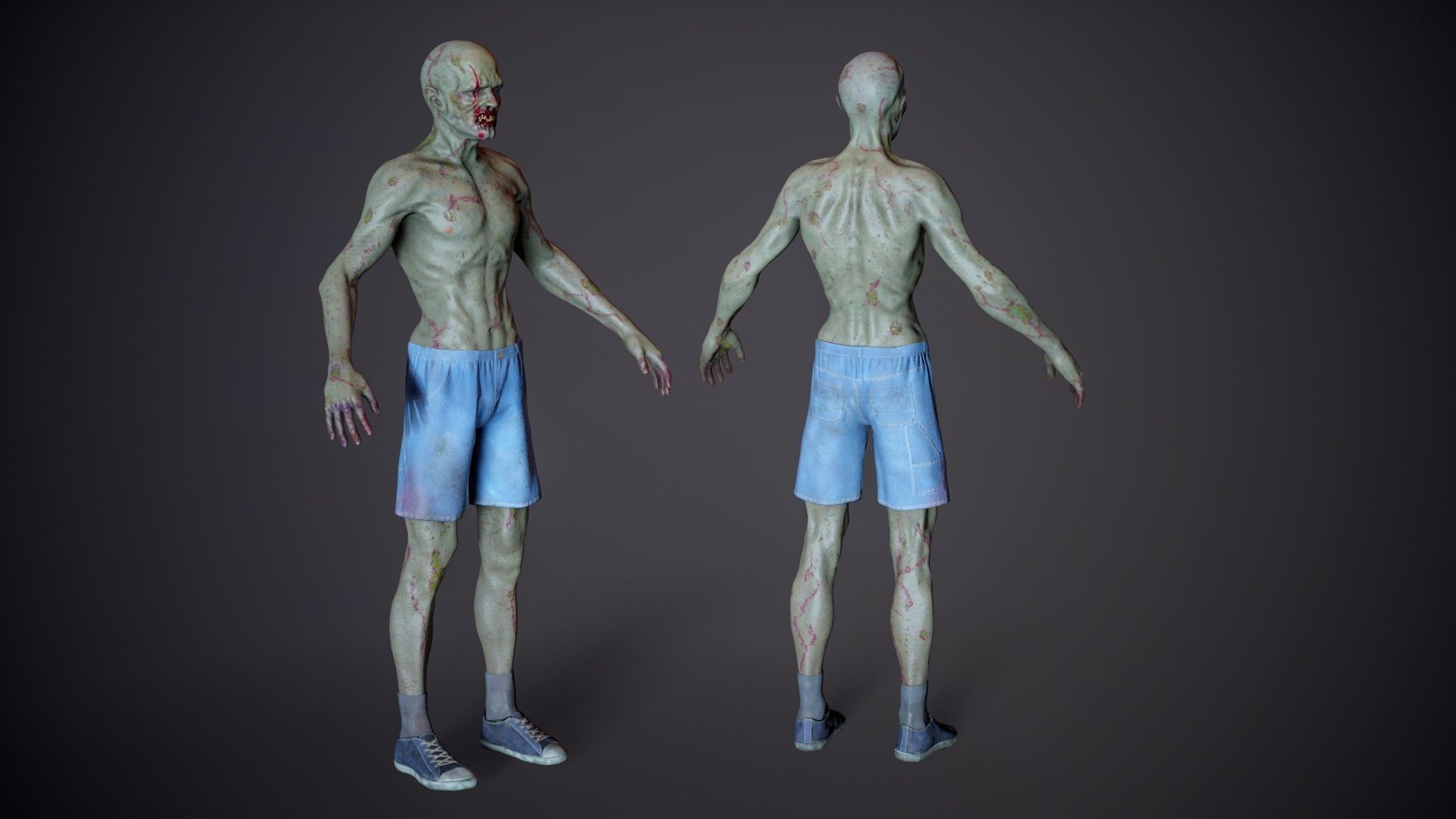 Super Zombie Pack 01b Low-poly 3D model_39
