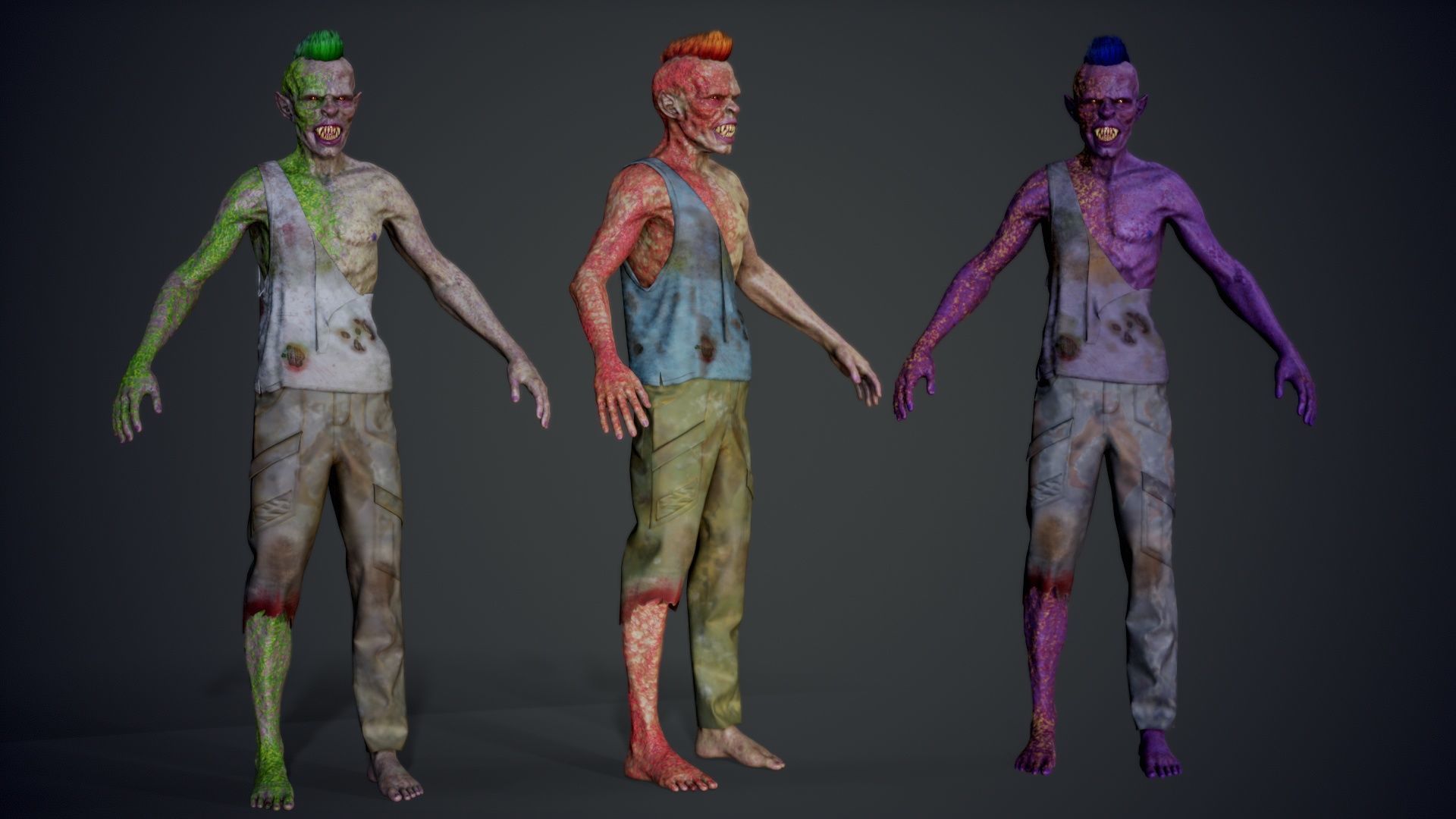 Super Zombie Pack 01b Low-poly 3D model_8