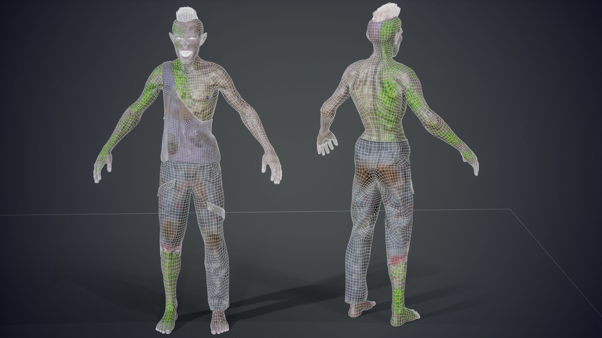 Super Zombie Pack 01b Low-poly 3D model_30