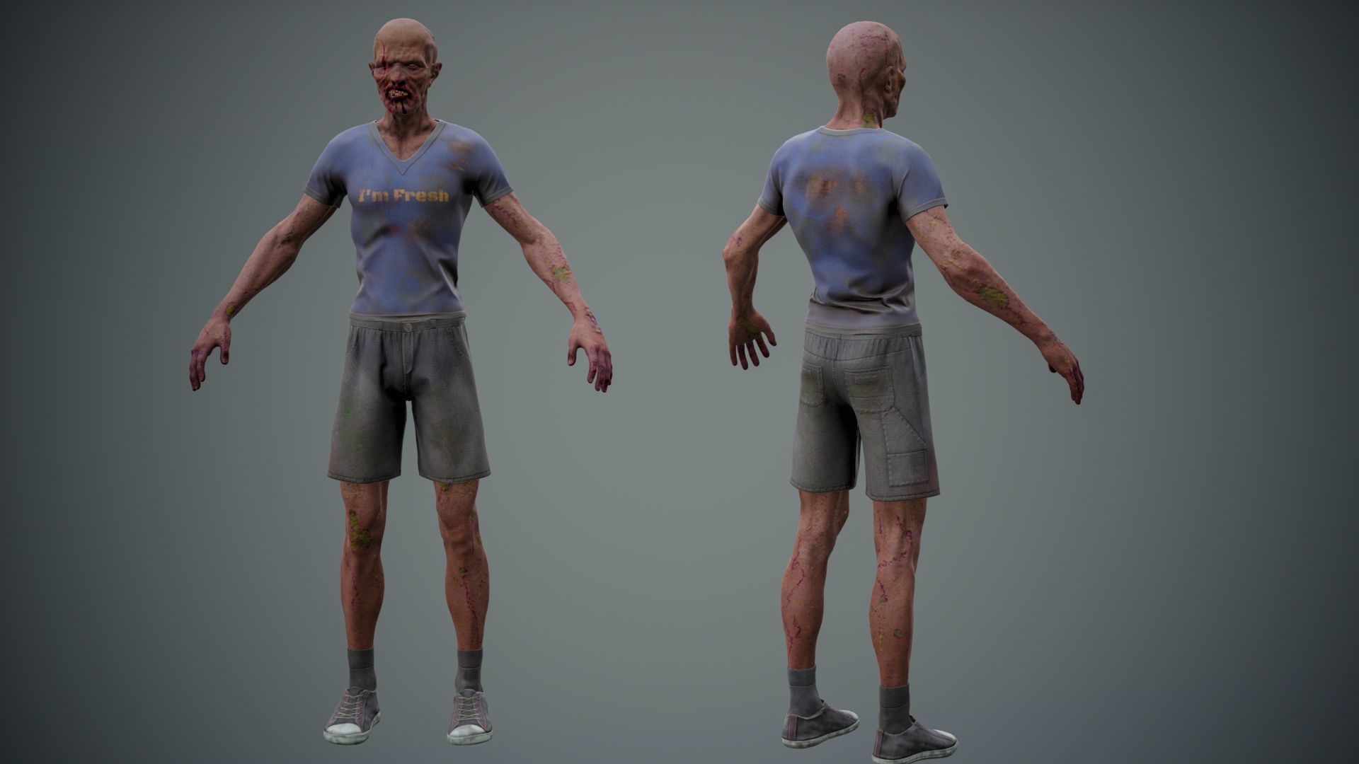 Super Zombie Pack 01b Low-poly 3D model_37