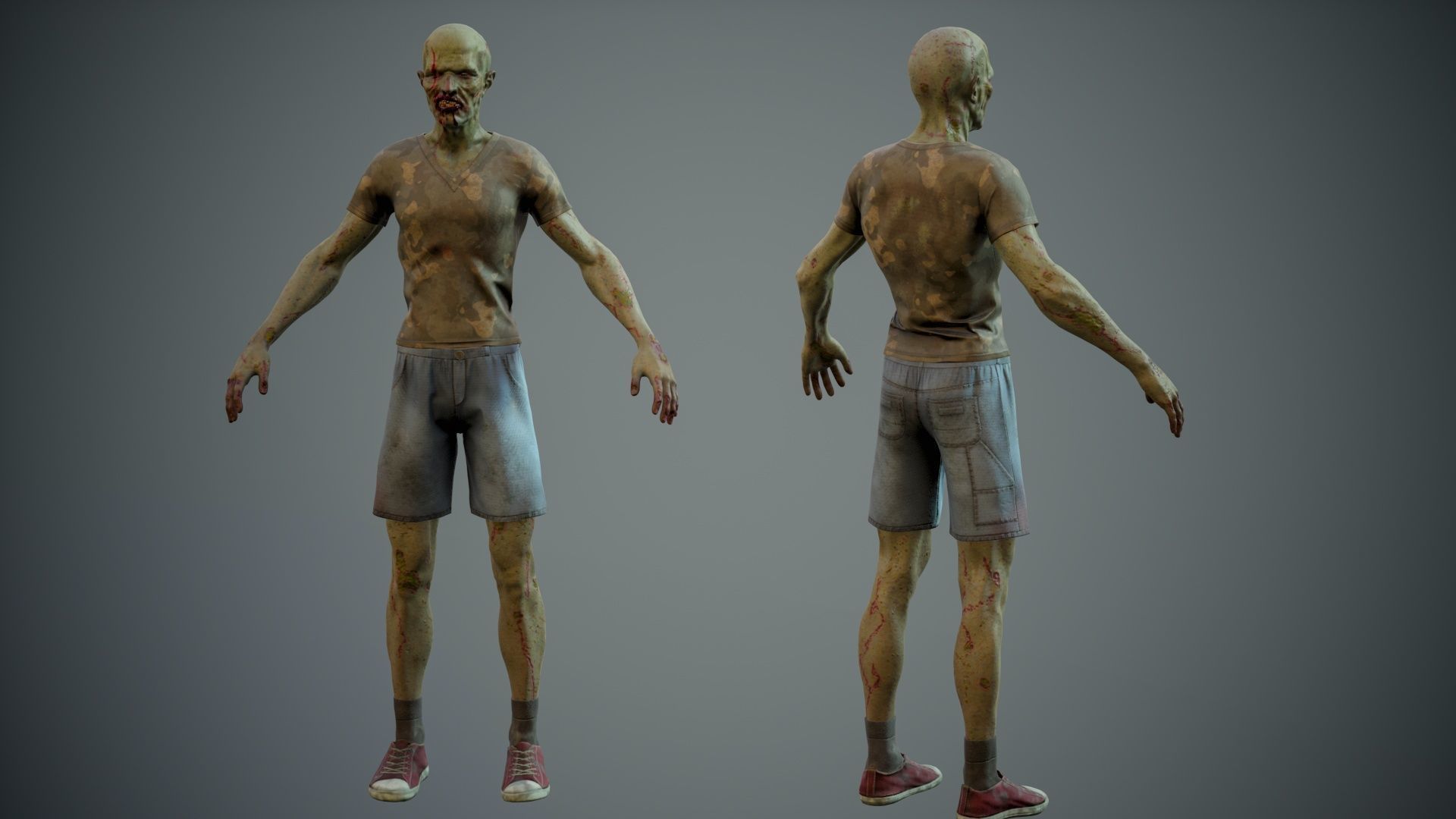 Super Zombie Pack 01b Low-poly 3D model_49
