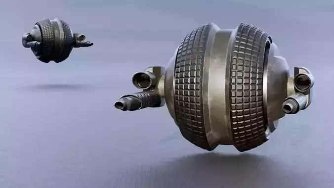 Fat Guard Low-poly 3D model