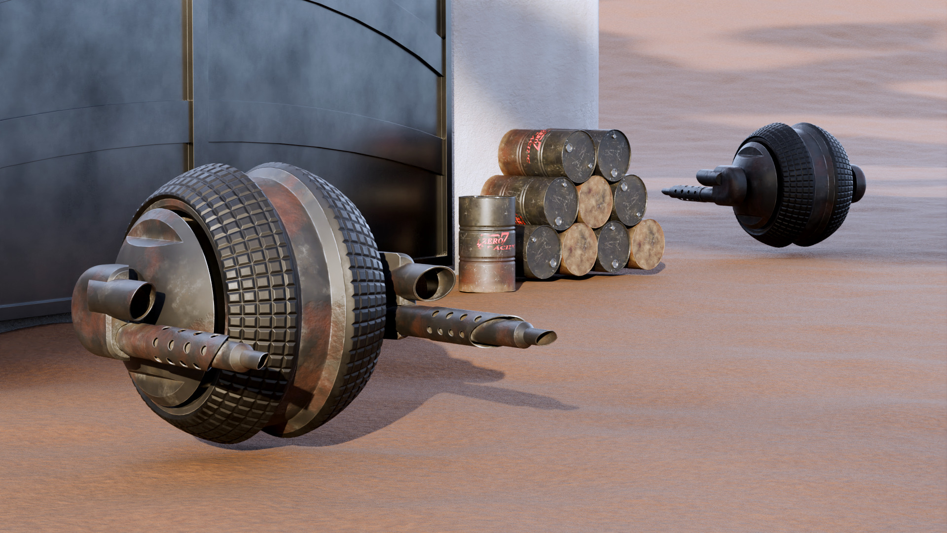 Fat Guard Low-poly 3D model_1