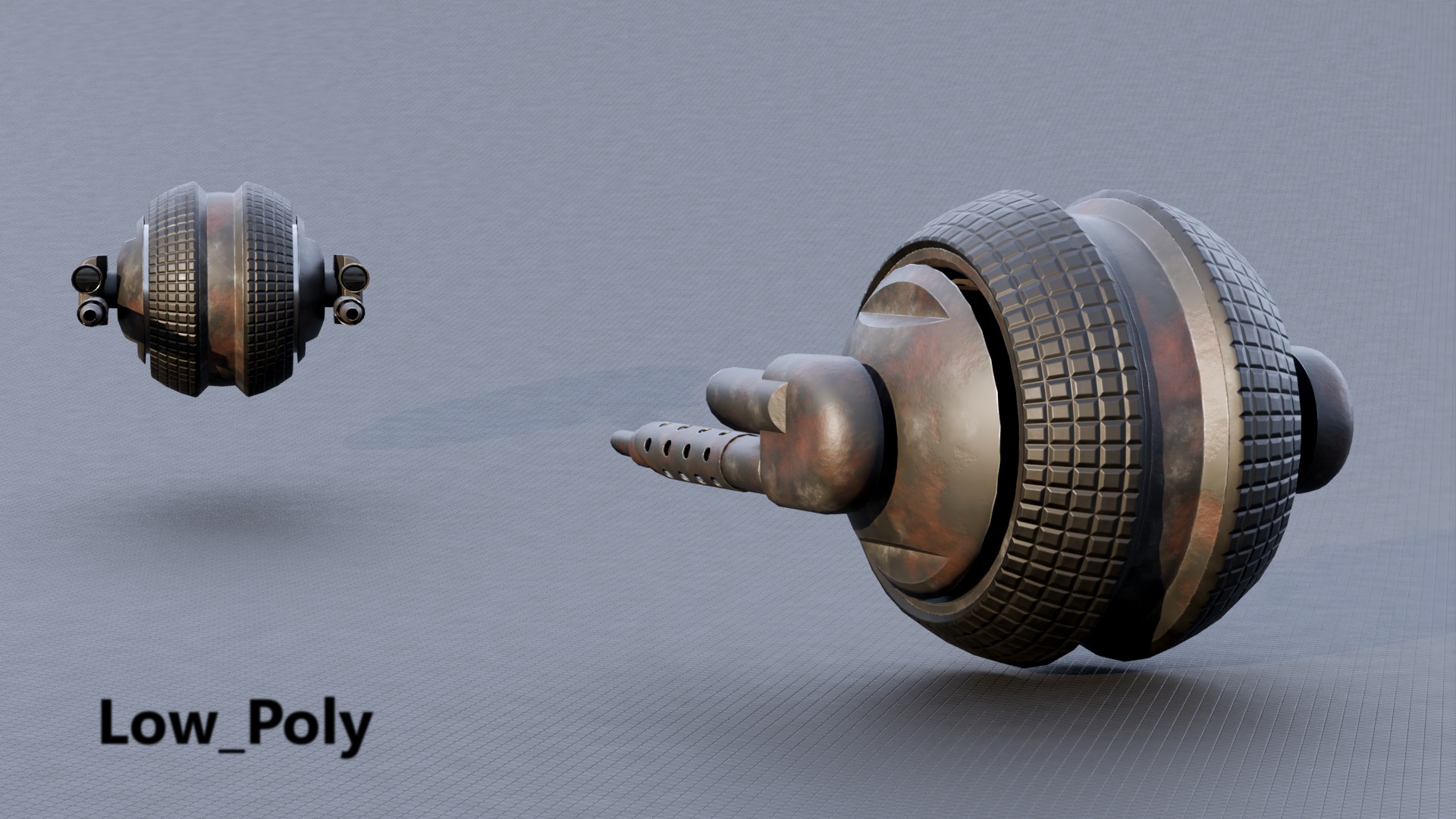 Fat Guard Low-poly 3D model_4