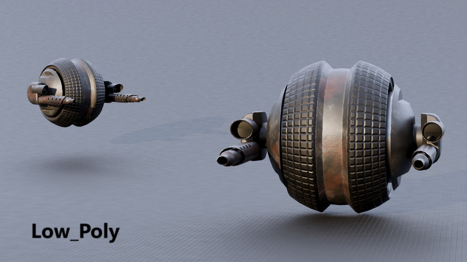 Fat Guard Low-poly 3D model_3