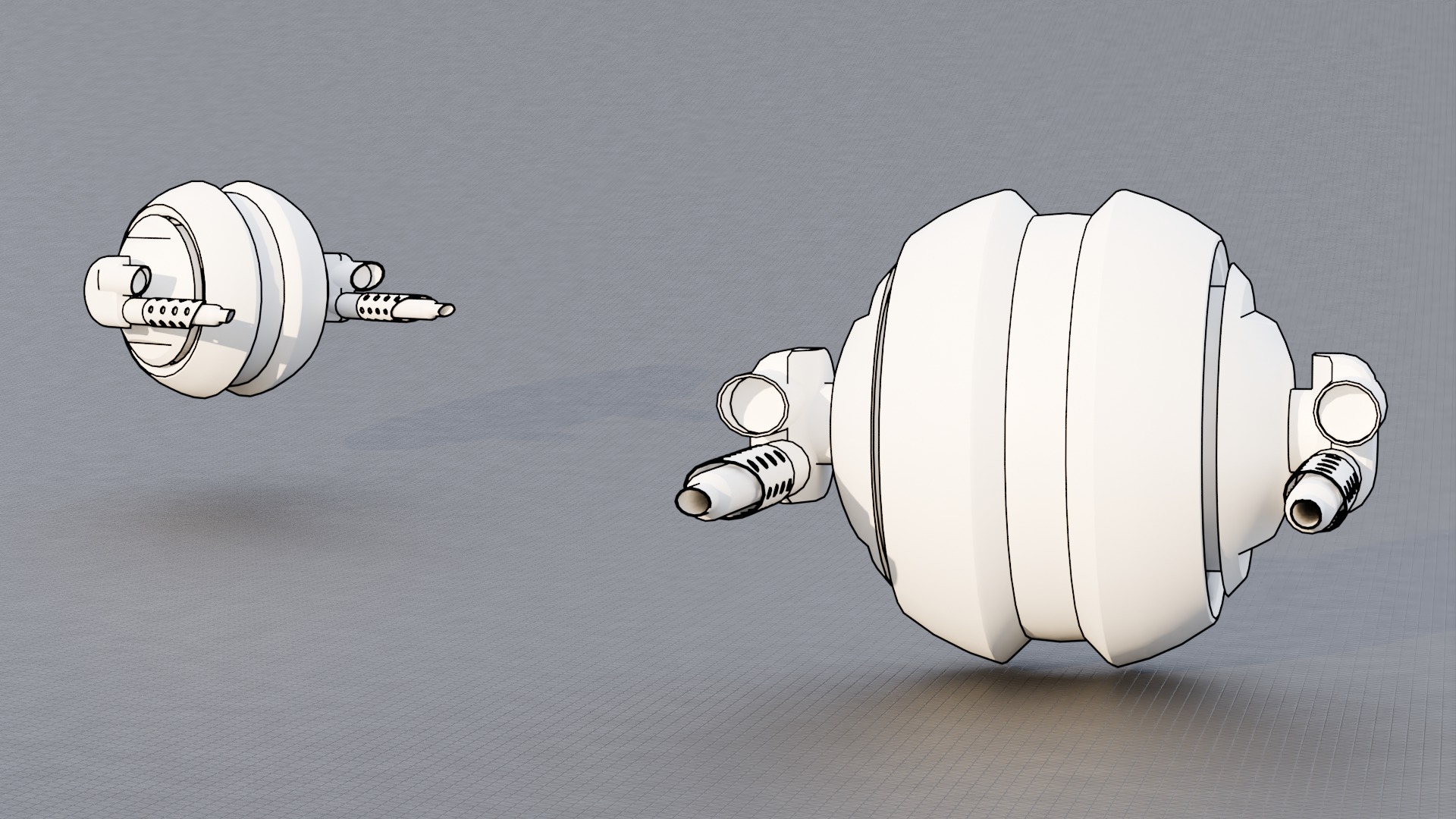 Fat Guard Low-poly 3D model_5