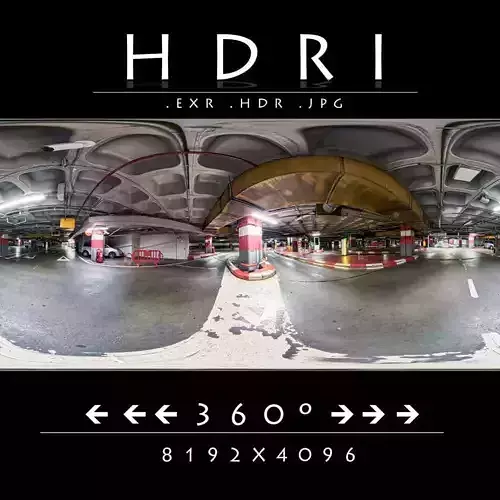 HDRI 022  Underground Parking Garage Texture