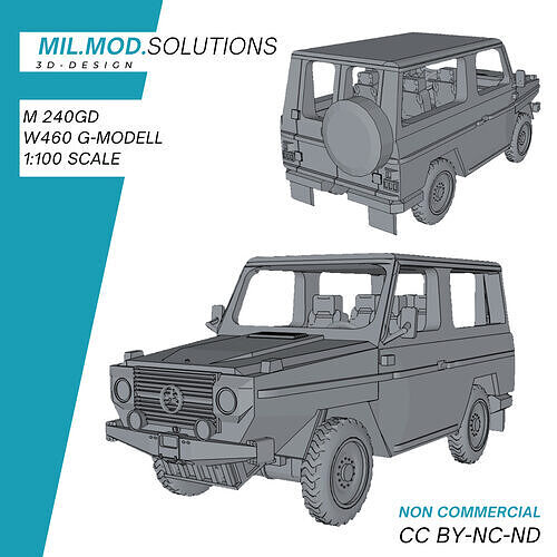 Mercedes 240GD W460  3D print model