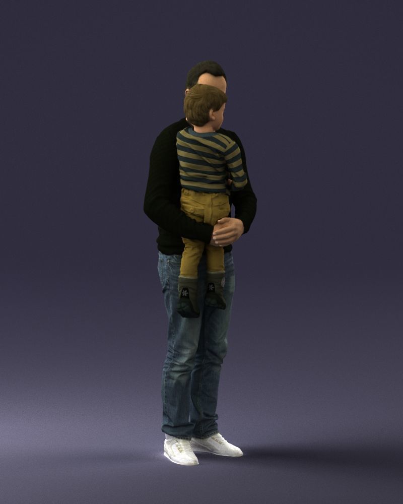 000043 Father and Son 1226 3D model_6