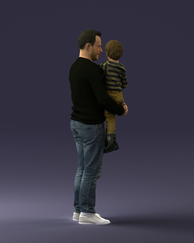 000043 Father and Son 1226 3D model_12