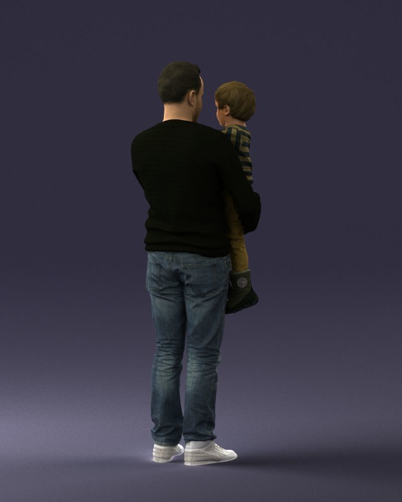 000043 Father and Son 1226 3D model_15