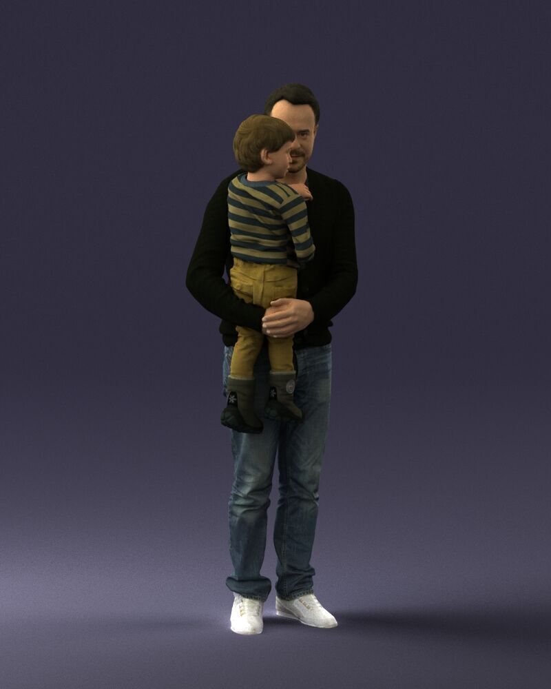 000043 Father and Son 1226 3D model_3