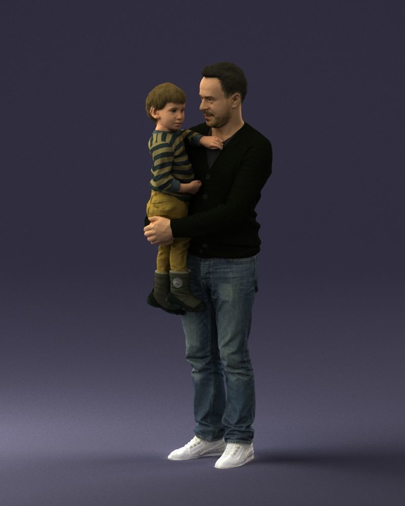 000043 Father and Son 1226 3D model_27