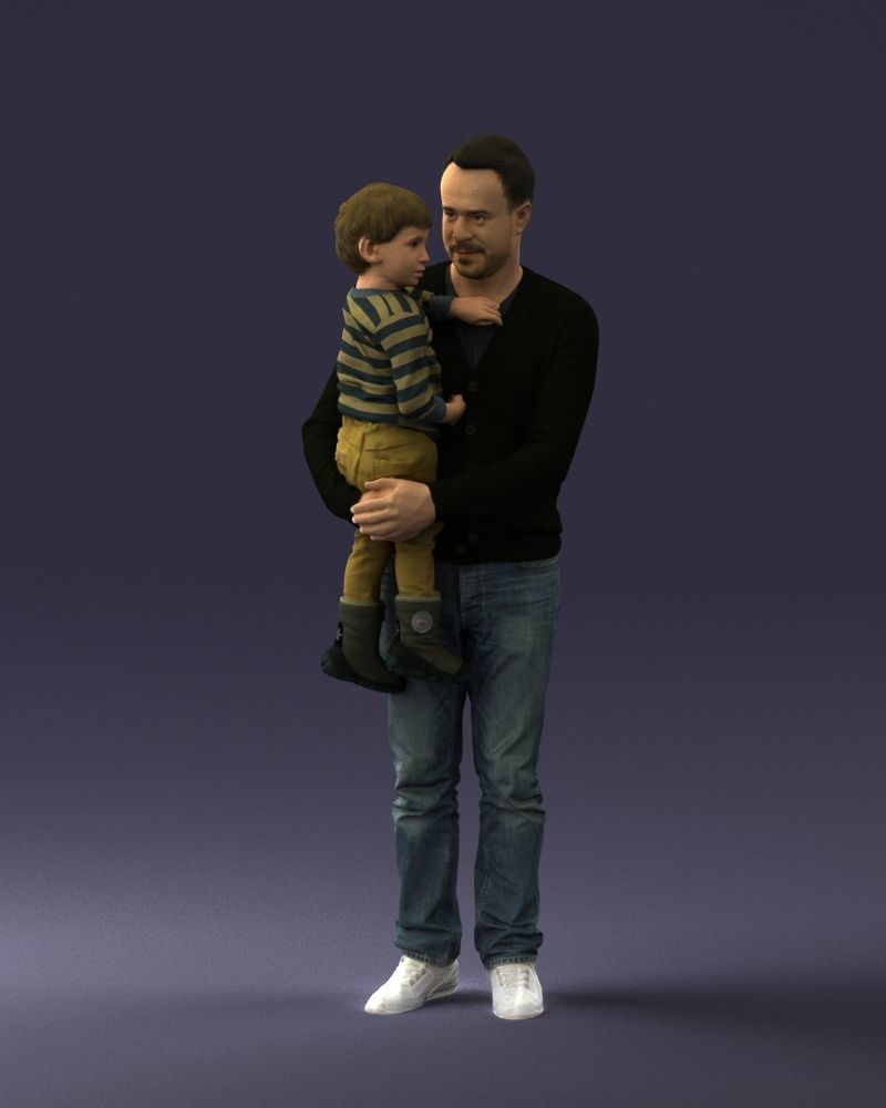 000043 Father and Son 1226 3D model_30