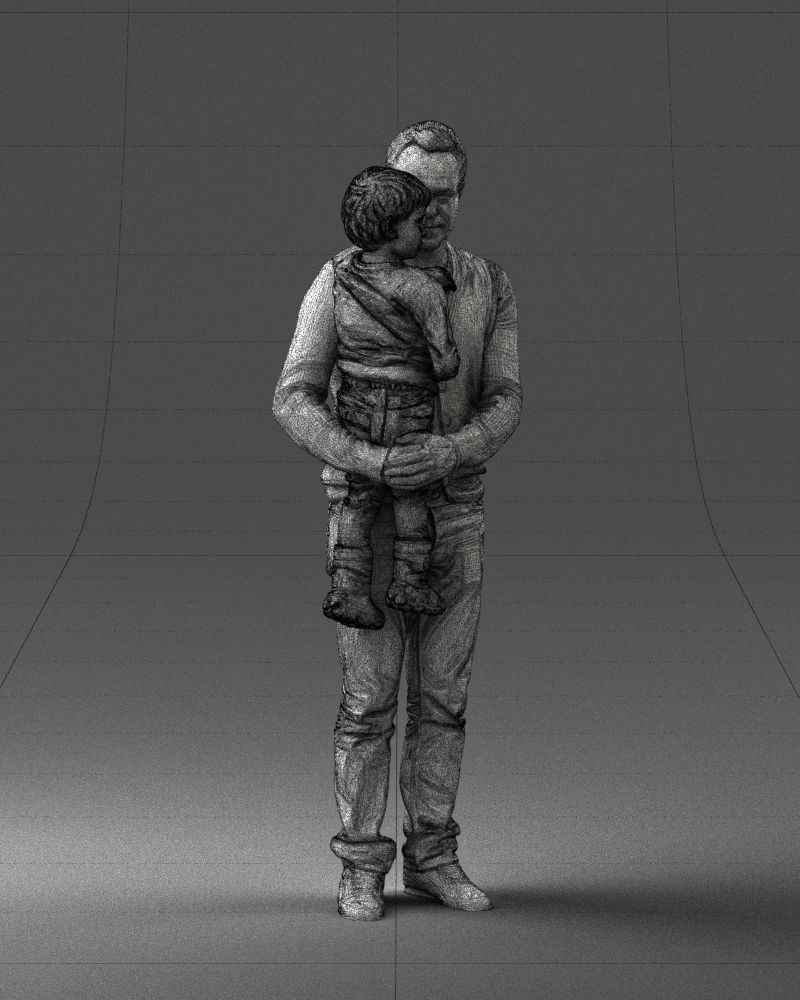 000043 Father and Son 1226 3D model_5