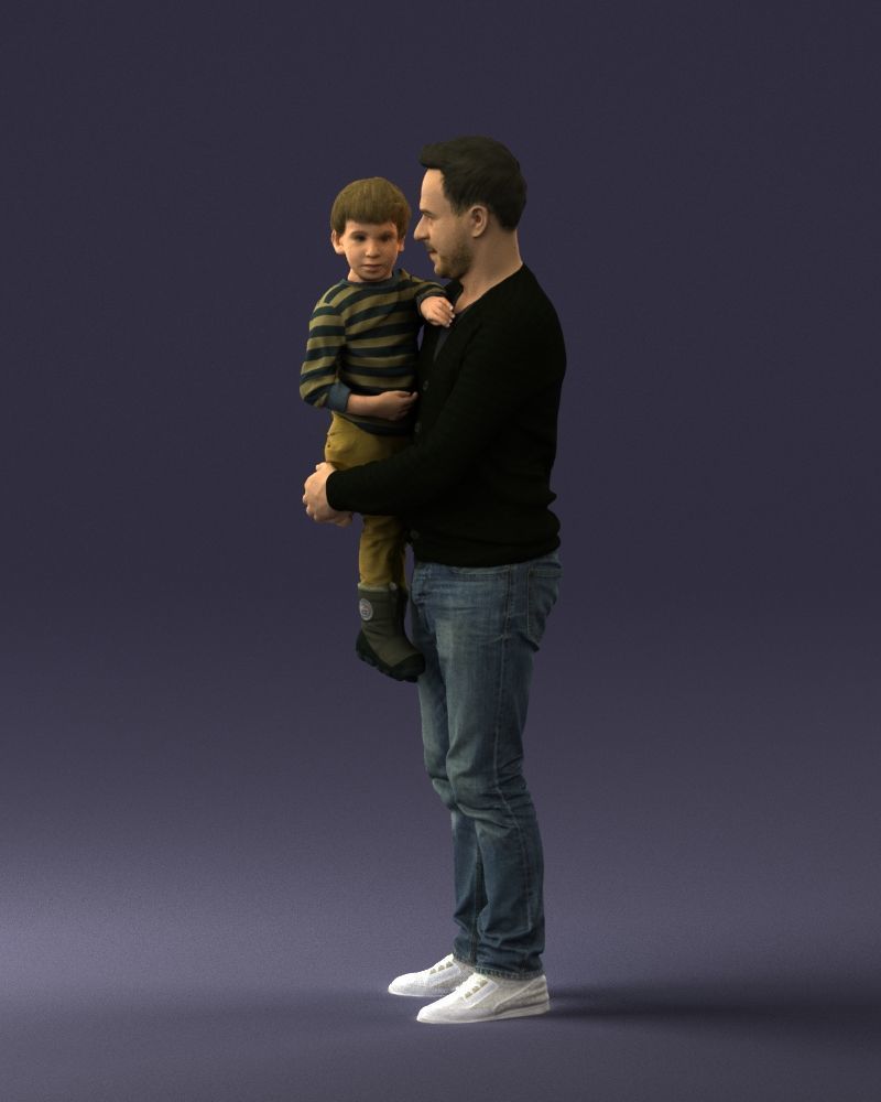 000043 Father and Son 1226 3D model_24
