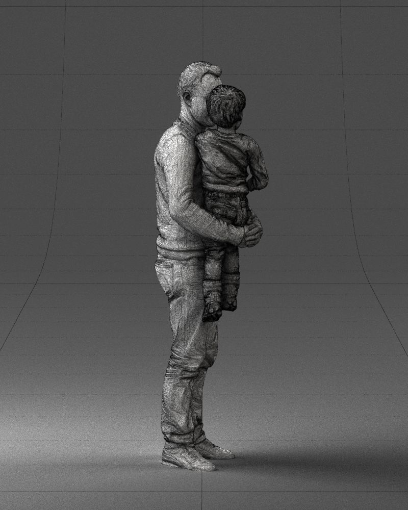 000043 Father and Son 1226 3D model_11