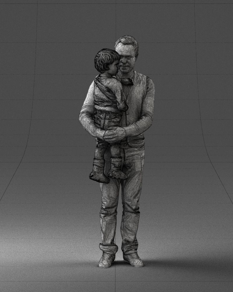 000043 Father and Son 1226 3D model_35