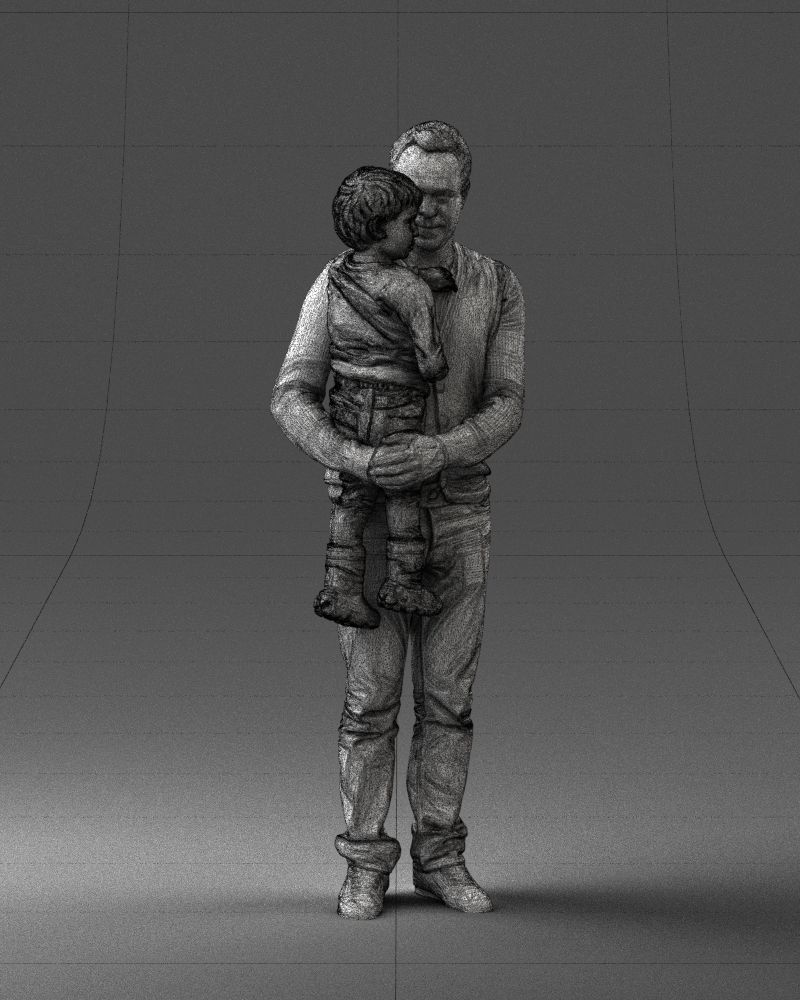 000043 Father and Son 1226 3D model_2